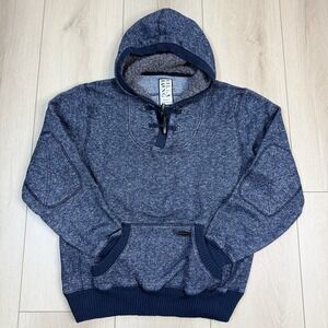 Billabong Hoodie Men's S Blue Heather Fleece Lined Pullover Kangaroo Pocket Warm